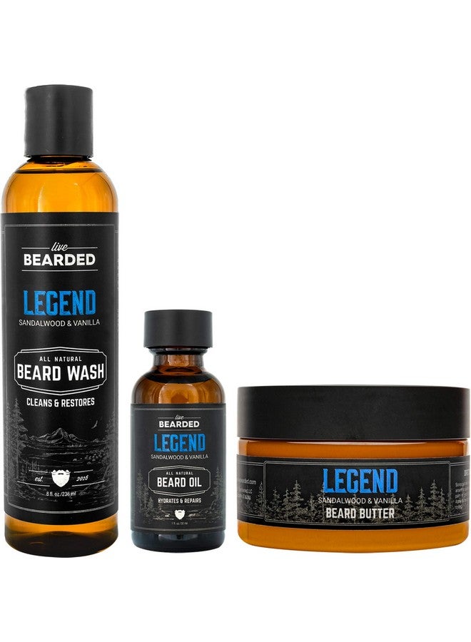 Live Bearded Ive Bearded: 3Step Beard Grooming Kit Legend Beard Wash Beard Oil And Beard Butter Allnatural Ingredients With Shea Butter Jojoba Oil And More Beard Growth Support Made In The Usa - Image 2