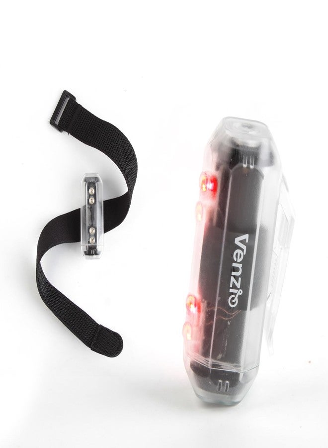 Venzio Battery-Free Magnetic Safety Light, 4 Super Bright LEDs Running Light, Waterproof Small Light with Belt for Cycling, Walking Light - Image 1