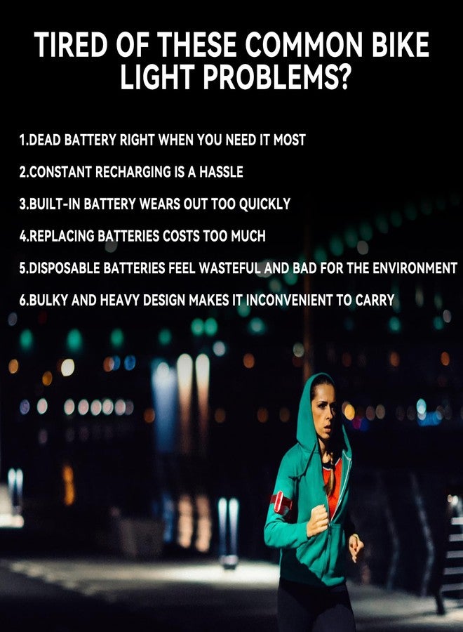 Venzio Battery-Free Magnetic Safety Light, 4 Super Bright LEDs Running Light, Waterproof Small Light with Belt for Cycling, Walking Light - Image 2