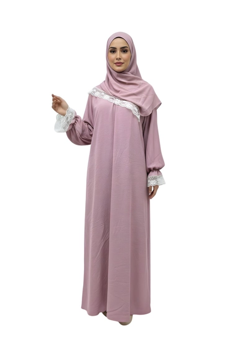 لامورا فستان صلاة إسلامي للنساء | عباءة، زي حجاب من قطعة واحدة، جلابية - Image 1