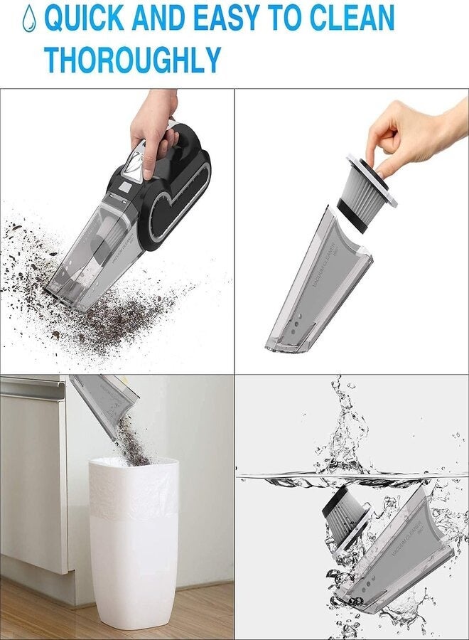 ريبنيو مكنسة كهربائية محمولة لاسلكية 120 واط عالية الطاقة، امتصاص قوي، محمولة LED، خفيفة الوزن - Image 4