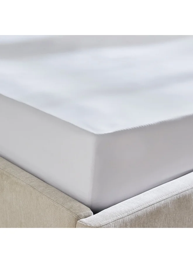Home Box Derby Solid Microfiber Twin Fitted Sheet - 120x200+25 cm