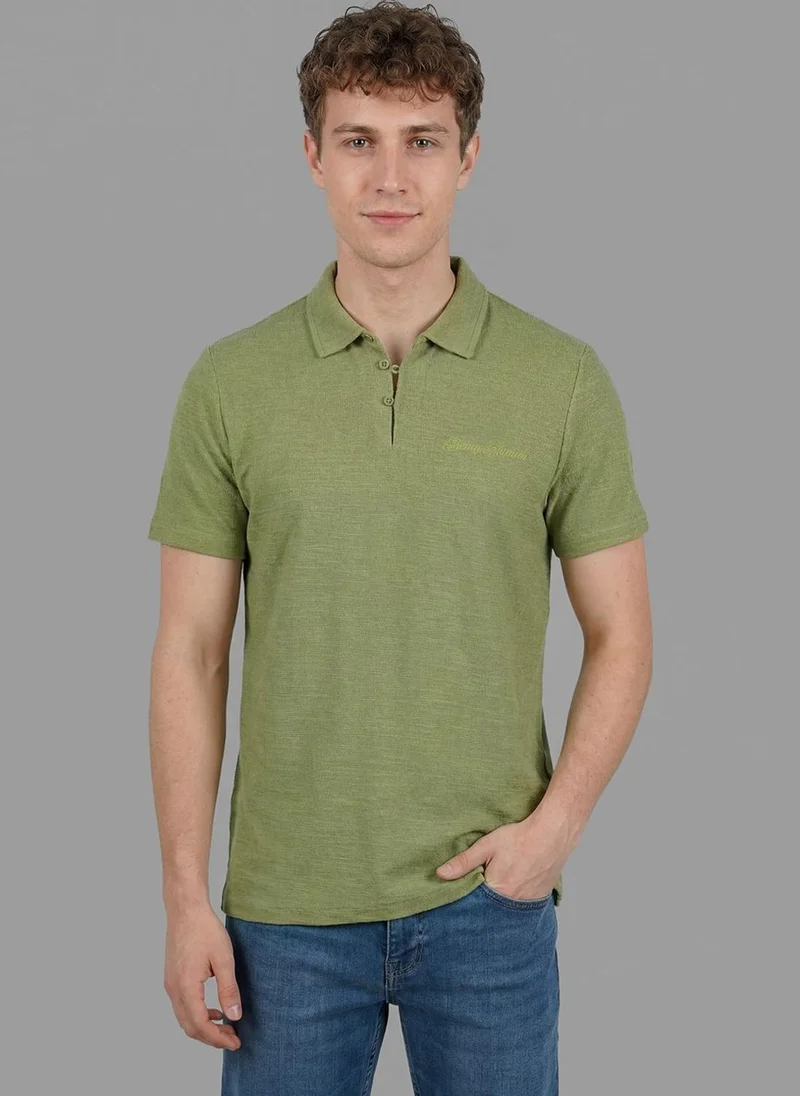 Being Human Men Brand Logo Polo Collar Pure Cotton T-shirt