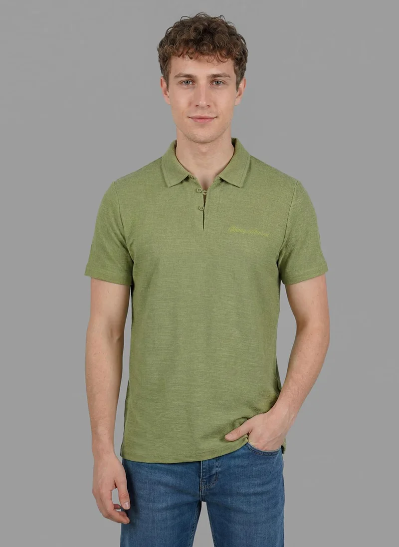Being Human Men Brand Logo Polo Collar Pure Cotton T-shirt