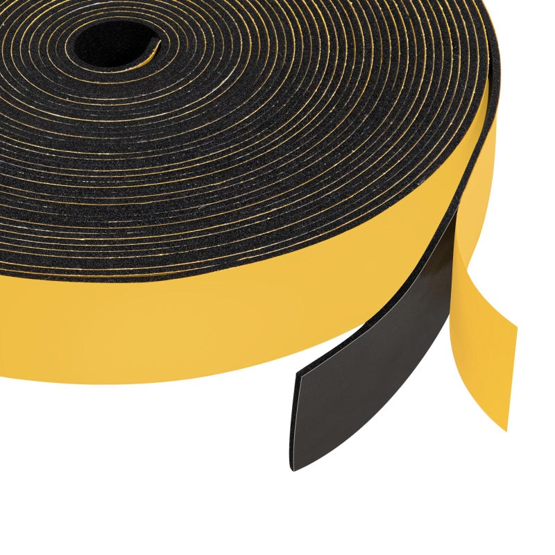 Yotache Neoprene Rubber Foam Tape 1 Inch Wide x 116 Inch Thick New Adhesive Craft High Density Close Cell Foam Strips Gasket for Door Insulation 33 Ft Length