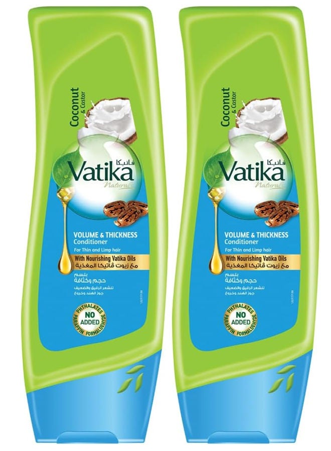 بلسم فاتيكا لتكثيف وتنعيم الشعر بجوز الهند، عبوتان × 400 مل