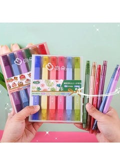 Kawaii Orange Wenduo Double-Ended Scented 12-Piece Pastel Highlighter Set  - Image 5