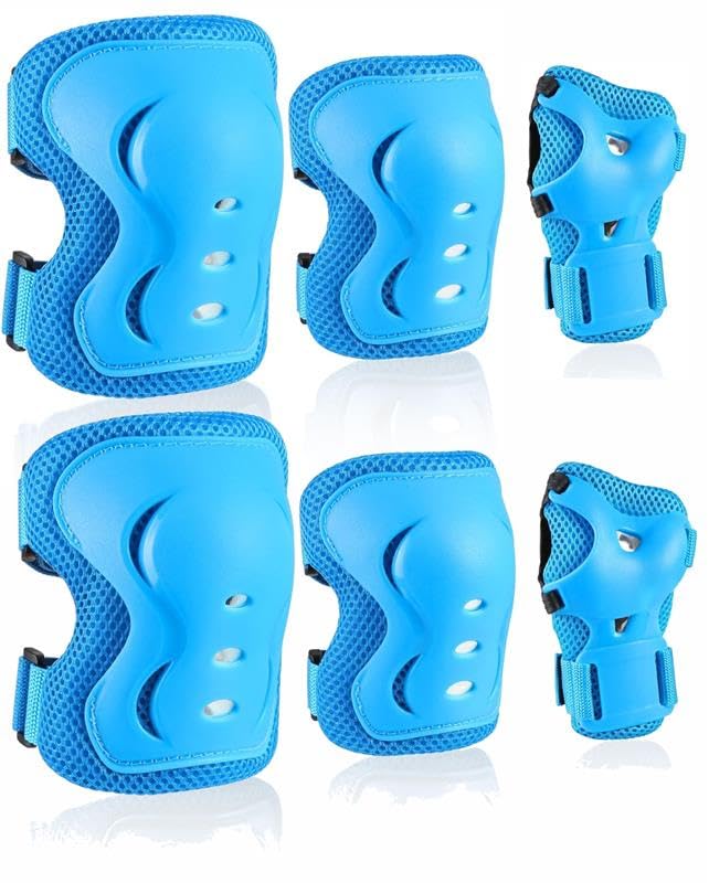 Jaspo Secure Hybrid Protective Gear Set - Knee, Elbow, and Wrist Guards with HDPE Shell, Polyester Mesh, EVA Foam & Soft PU Cushioning for Skating, Cycling - Image 1