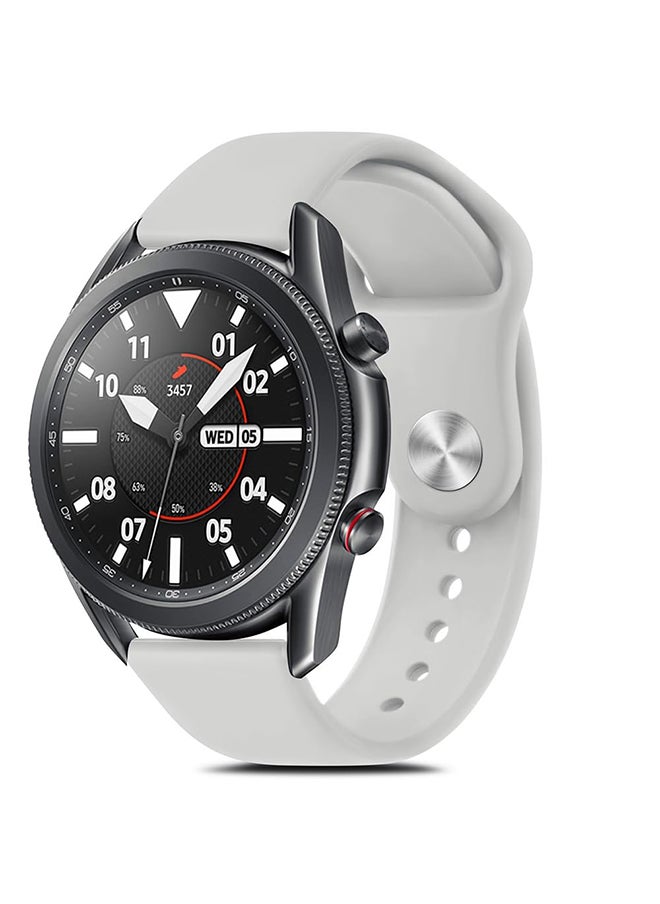 O Ozone Silicone Bands For Samsung Galaxy Watch 3 45mm Galaxy Watch 46mm, 22mm Quick Release Soft Silicone Replacement Watch Strap for Women Men- Grey  - Image 1