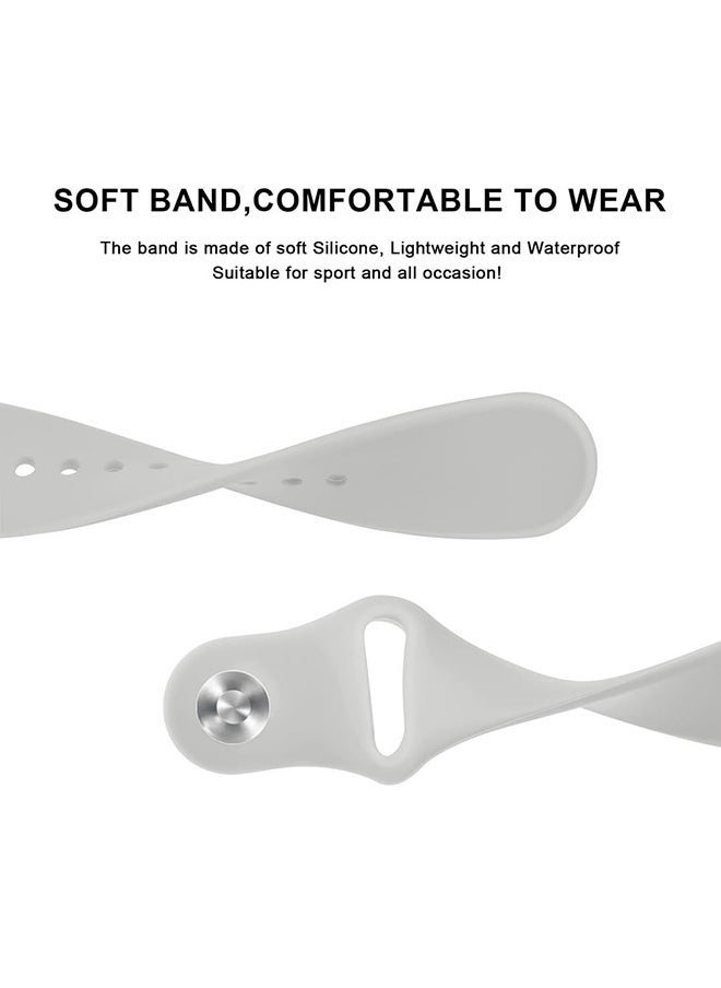 O Ozone Silicone Bands For Samsung Galaxy Watch 3 45mm Galaxy Watch 46mm, 22mm Quick Release Soft Silicone Replacement Watch Strap for Women Men- Grey  - Image 2