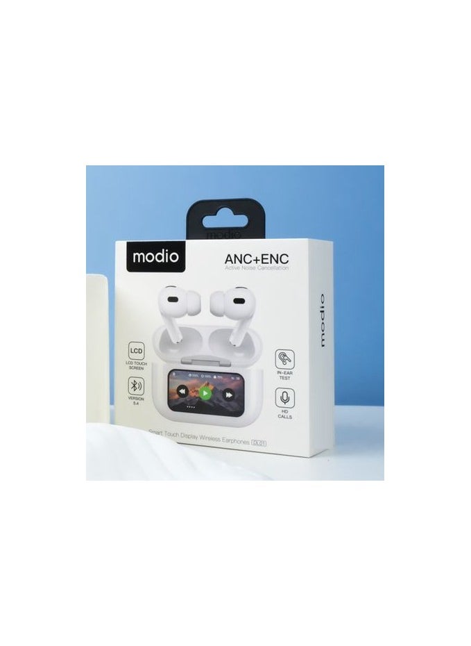 modio - Modio DL01 Truewireless Earphone With Smart Touch Display Active Noise Cncellation and HD Microphone Compatible With Android Mobiles and Tablets - Image 1