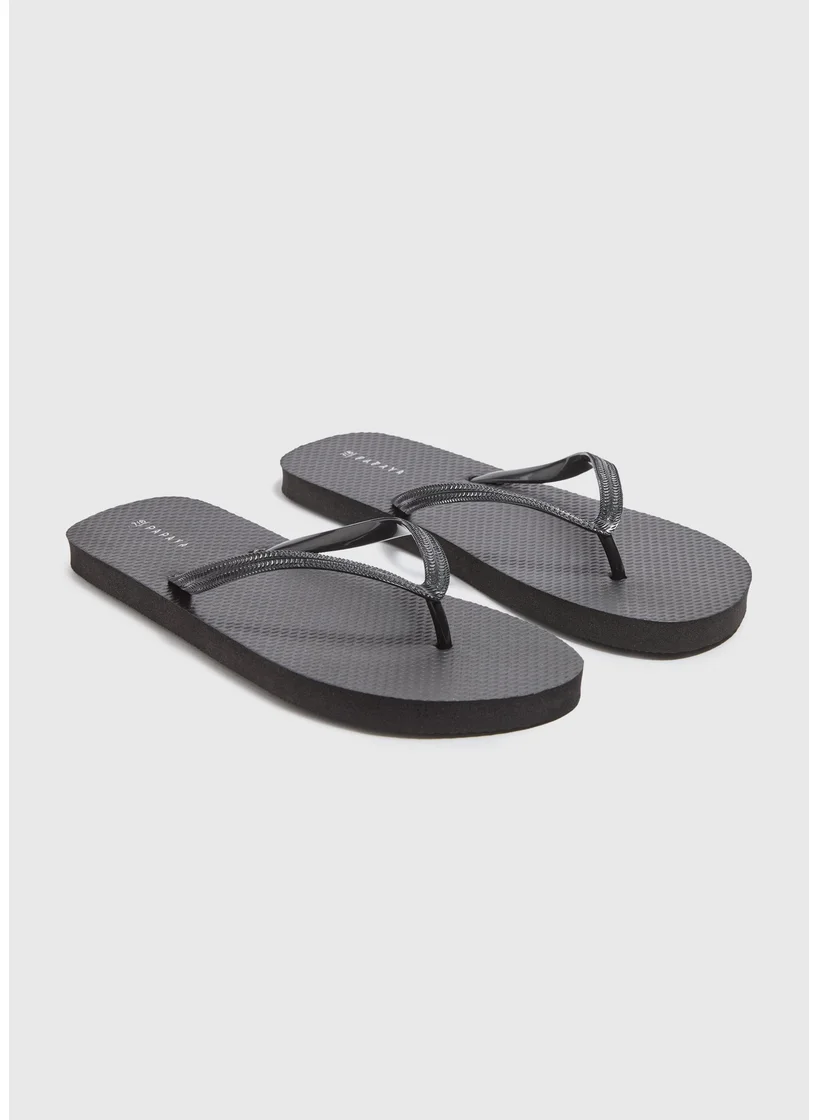 Matalan Black Flip Flops