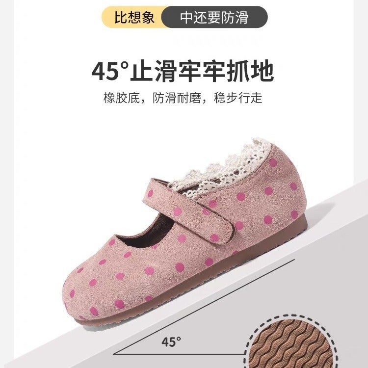 Canyze Girls Princess Shoes 2024 Autumn New Children'S Cute Floral Leather Shoes Velcro Shoes - Image 5