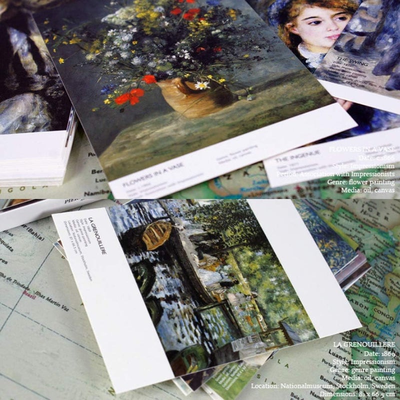 HOSTEESSCHOICE Beautiful Art Postcards set of 30 Pierre Auguste Renoir Post card variety pack Famous Painting Scenery,4 x 6 Inches - Image 5