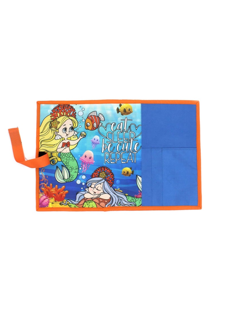 Shopaholic - Shopaholic Printed Dinner Placemats/tablemats for Kids/Teenagers Available (Blue_Baby Mermaid) - Image 1