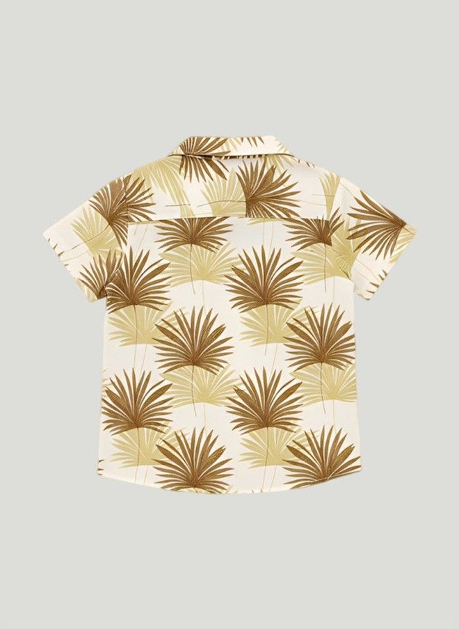 Kidbea Boys Tropical Printed Shirt and Shorts Set - Image 4