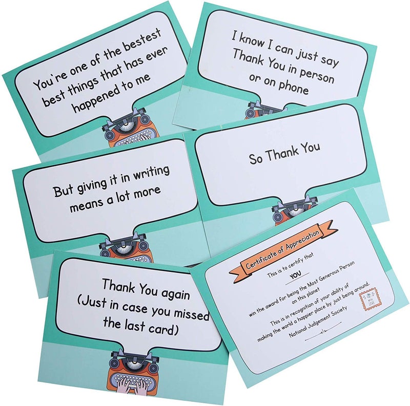 Oye Happy Thank You Gift Cards with Messages and a Certificate - Image 5