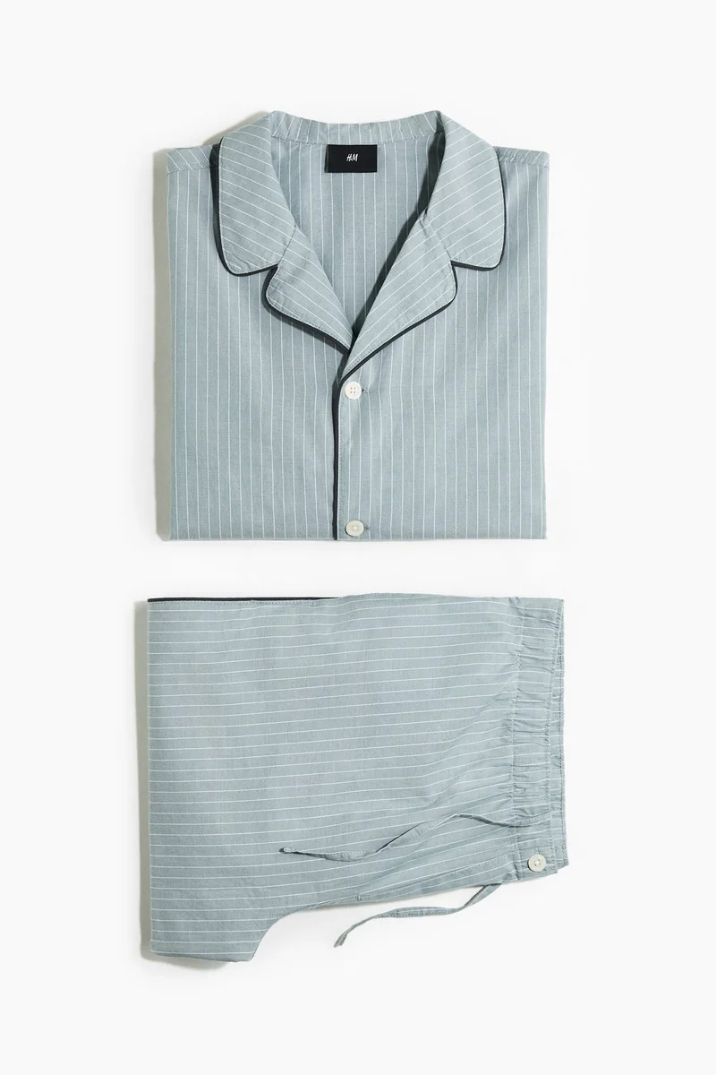 Cotton pyjama shirt and bottoms