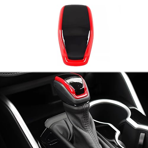 Hyorabyn Car Accessories Fit for Toyota Highlander 20202023 Toyota RAV4 20192023 Gear Shift Lever Knob Shifter Head Cover Trim ABS Red - Image 1
