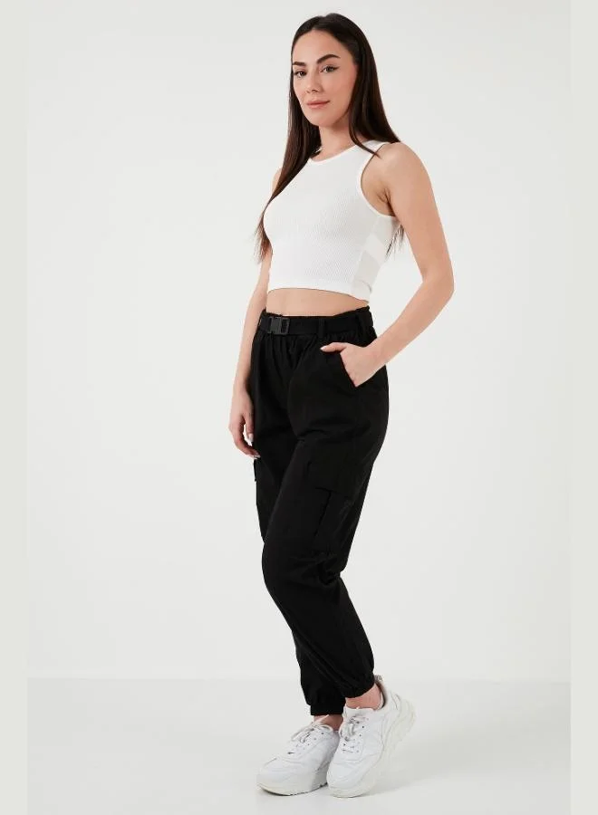Lela Lela Cotton Regular Fit Jogger Sports Pants Women's PANTS 668YP50312S4