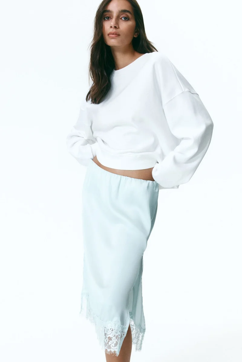 H&M Lace-trimmed skirt