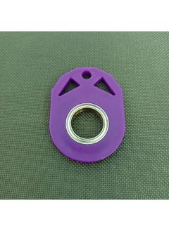 Noctilucent Keychain Fidget Spinner Relieve Boredom Light Trendy Fingertip Spinning Keyring Anti-Anxiety Portable-Color:New Purple 7.3g