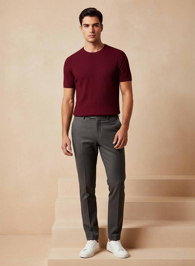 Iconic Textured Crew Neck T-shirt - Image 2