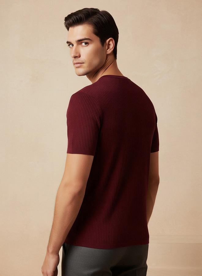 Iconic Textured Crew Neck T-shirt - Image 3