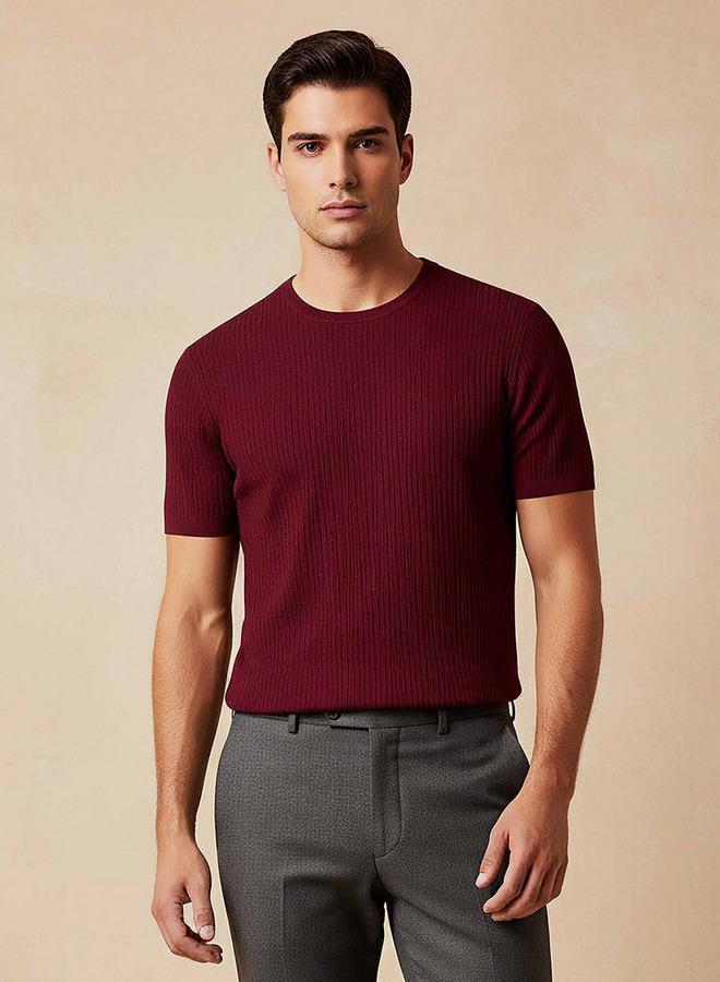 Iconic Textured Crew Neck T shirt - Image 1