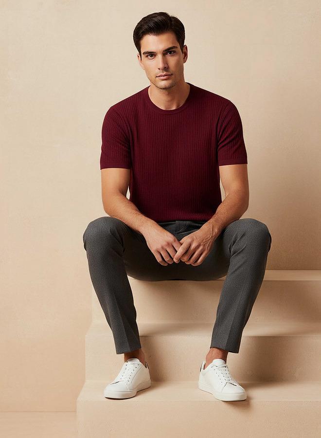Iconic Textured Crew Neck T shirt - Image 5