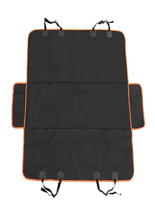 smilfuy Pets Dog Car Seat Cover for Back Seat, Waterproof Scratchproof Car Seat Protector with Side Flaps, 600D Soft Nonslip Dog Hammock, Dog Backseat Cover Universal for Car Truck SUV, Orange - Image 1