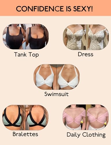 AGGRAD Double-Sided Sticky Push Up Bra Inserts Reusable Self Adhesive Bra Pads Bikini Padding Inserts - Sticky on Bra Pads Cups for Swimsuits Bikini Hazelnut-L - Image 5