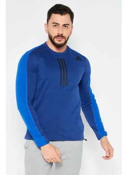 Adidas Men Sportswear Fit Long Sleeve Training Sweatshirt, Blue  - Image 1