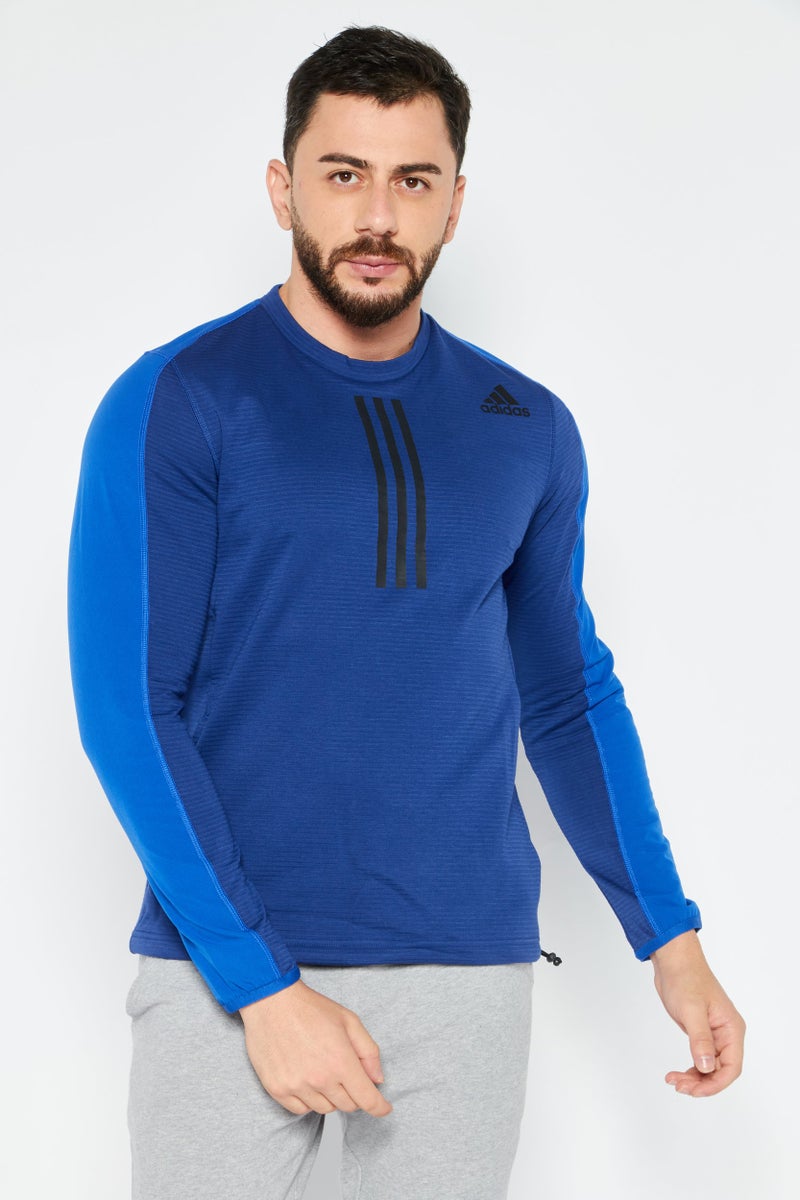 Men Sportswear Fit Long Sleeve Training Sweatshirt, Blue