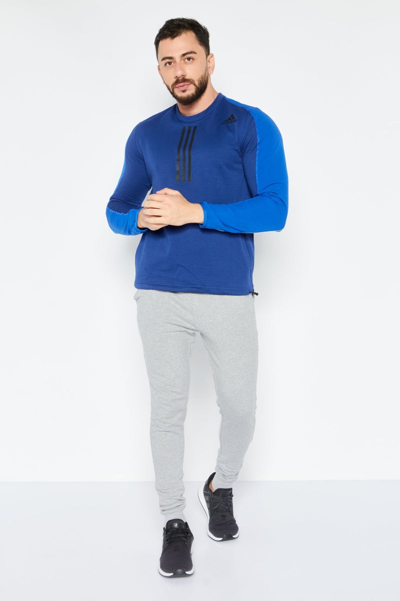 Men Sportswear Fit Long Sleeve Training Sweatshirt, Blue