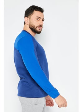Adidas Men Sportswear Fit Long Sleeve Training Sweatshirt, Blue  - Image 4
