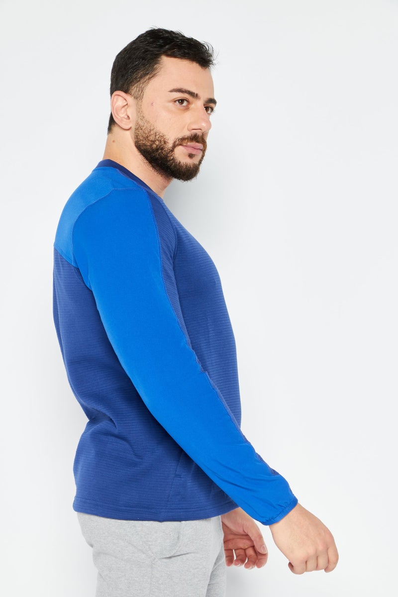 Men Sportswear Fit Long Sleeve Training Sweatshirt, Blue