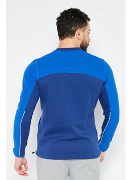 Adidas Men Sportswear Fit Long Sleeve Training Sweatshirt, Blue  - Image 2