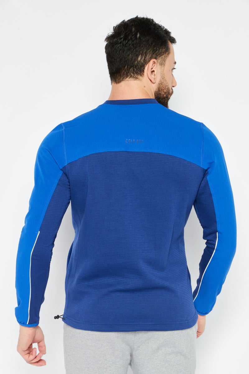 Men Sportswear Fit Long Sleeve Training Sweatshirt, Blue