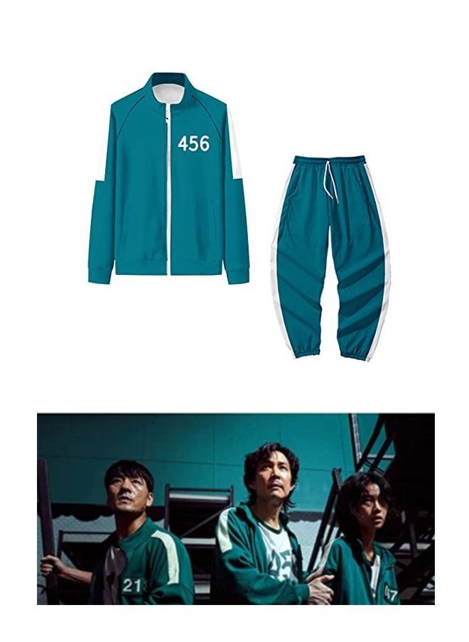 EETOYS - Children Squid Game Costume Tv Korean Squid Game Cosplay Jumpsuit Halloween Costume Fashion Leisure Tracksuit Zipper Hoodies - Image 1