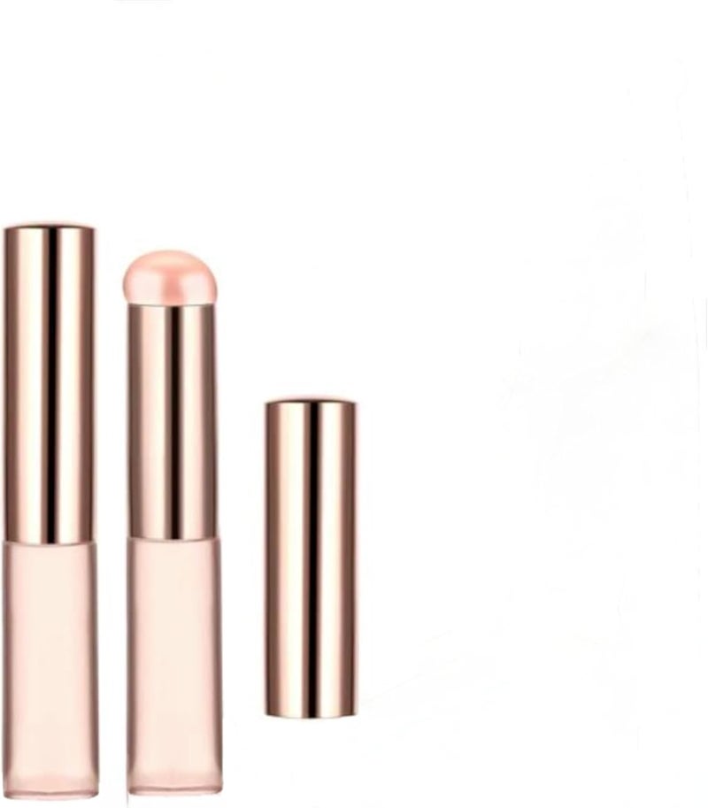 Lip Brush with Dust-Proof Cover, Soft Round Head for Concealer and Lipstick Application, Transparent Silicone Design, (1pc)