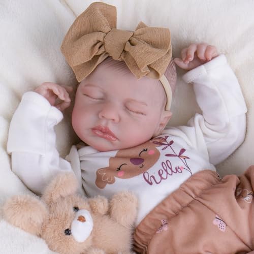 Milidool Lifelike Reborn Baby Dolls20 Inch Realistic Newborn Baby Dolls Soft Poseable Cloth Body Real Life Baby Dolls Silicone with Accessories Toy for for 3 Year Old Girls Gifts Pretend Play - Image 5