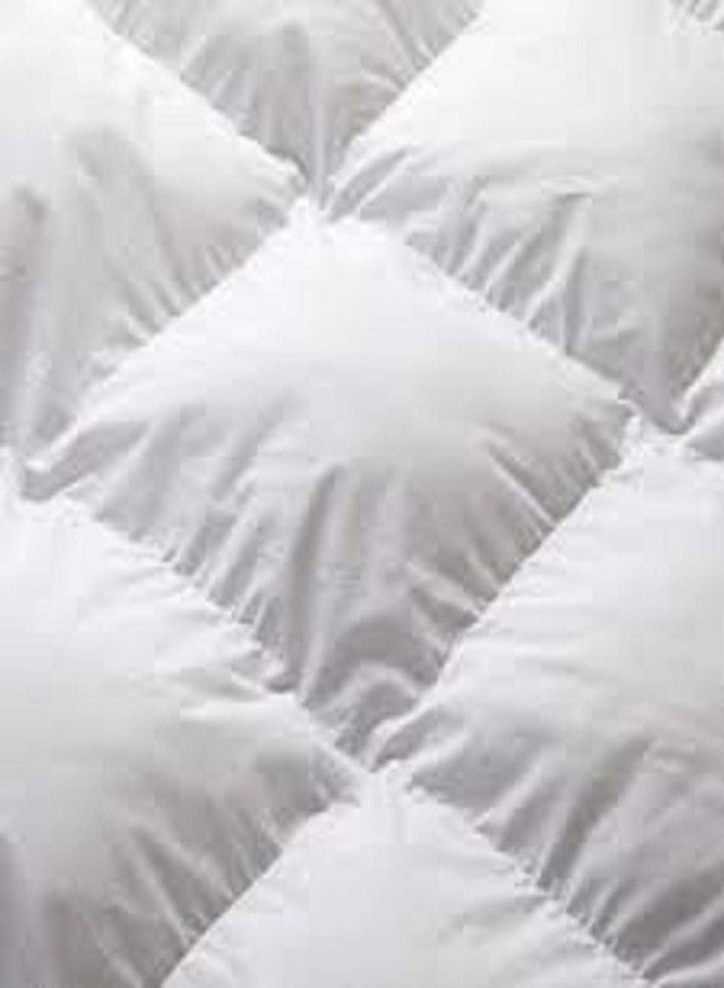 Coca Industries Luxurious Hi Flipper Quilt Pillow Protector Cover with 300 GSM Fibre 100% Cotton Fabric (White, 18"x28") - Image 2