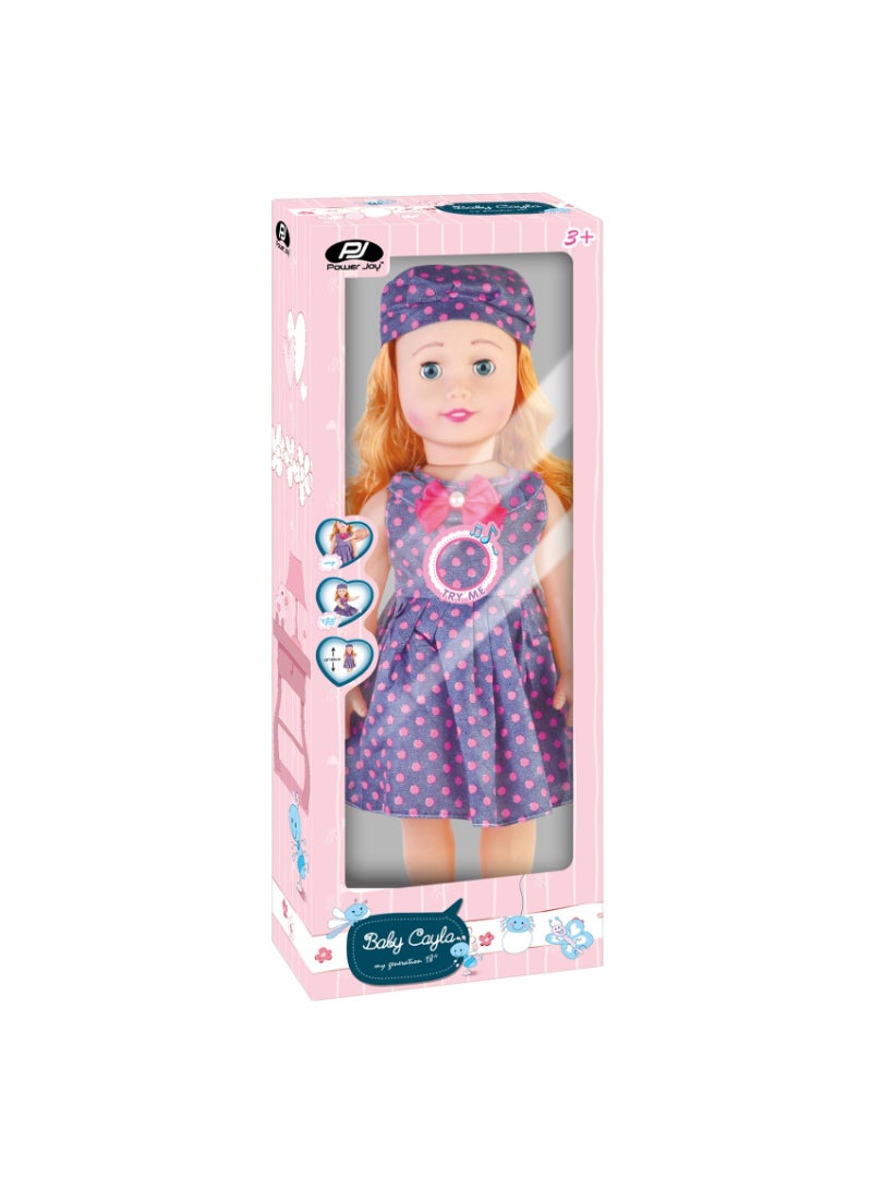 Power Joy Battery Operated Baby Cayla Mygenera Doll Set 46cm