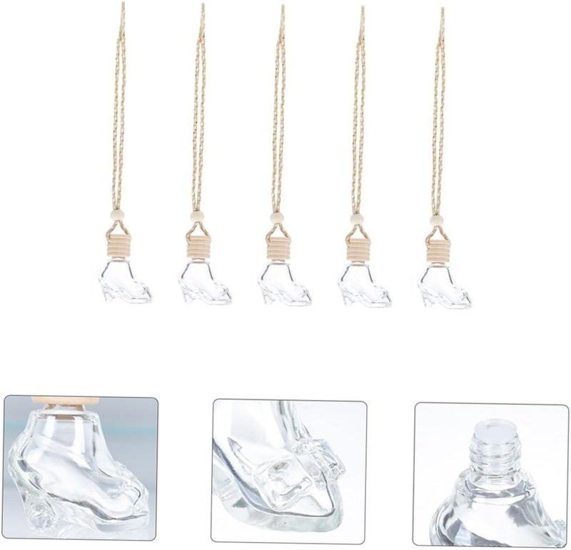 Ciieeo 5pcs High Heel Shaped Bottles for Car Diffuser Decorative Hanging Diffuser Car Accessory for Fresh Fragrance - Image 3