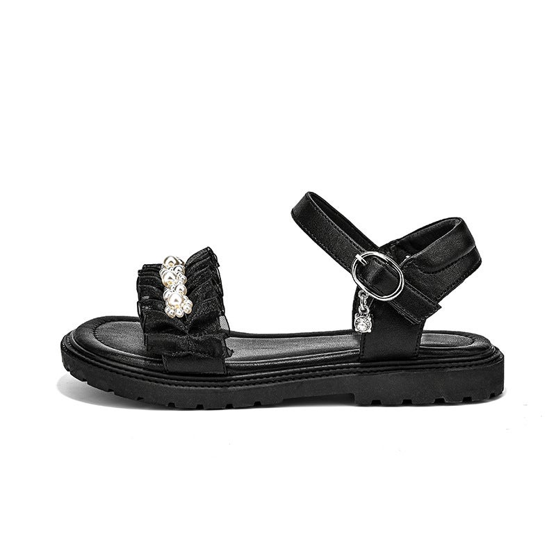 Girls' Sandals 2023 New Summer Princess Little Girl Baby Fashion Soft Bottom Non-Slip Children'S Shoes - Image 1