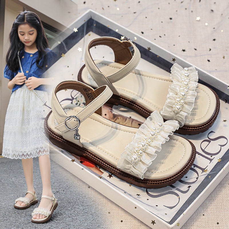 Girls' Sandals 2023 New Summer Princess Little Girl Baby Fashion Soft Bottom Non-Slip Children'S Shoes - Image 3