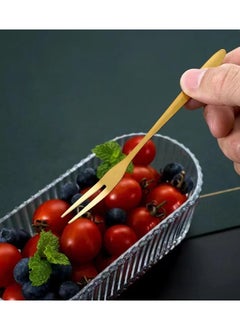 BenQuand 6pcs Gold Forks Gift Set for Dessert Cake Fruit Salad Appetizer Crab, Stainless Steel Metal Small Tasting Pastry Forks Mirror Polished, Silver Lovely Table Dinner Forks Dishwasher Safe (Gold）)  - Image 2