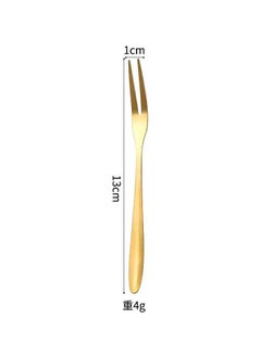 BenQuand 6pcs Gold Forks Gift Set for Dessert Cake Fruit Salad Appetizer Crab, Stainless Steel Metal Small Tasting Pastry Forks Mirror Polished, Silver Lovely Table Dinner Forks Dishwasher Safe (Gold）)  - Image 5