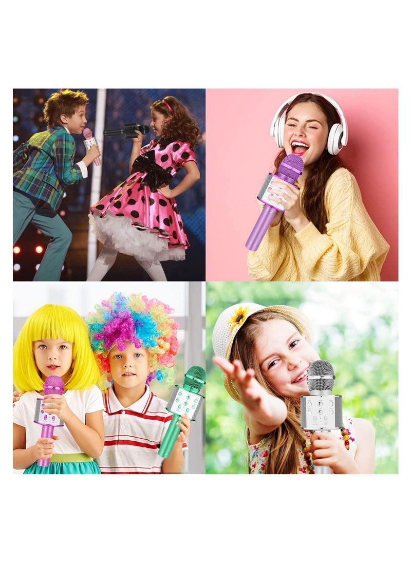 Bluetooth Karaoke Microphone Wireless Portable Singing Microphone for Kids Adults Karaoke Machine for Kids Toys Birthday Gifts Ideas for 3 4 5 6 7 8 9 10 11 12 Year Old - Image 5